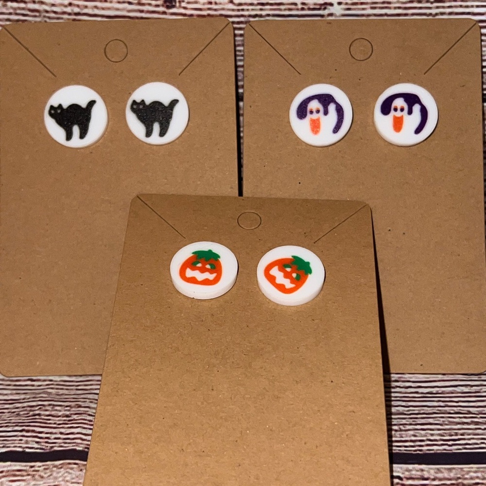 SUPER CUTE HALLOWEEN COOKIE ACRYLIC EARRINGS